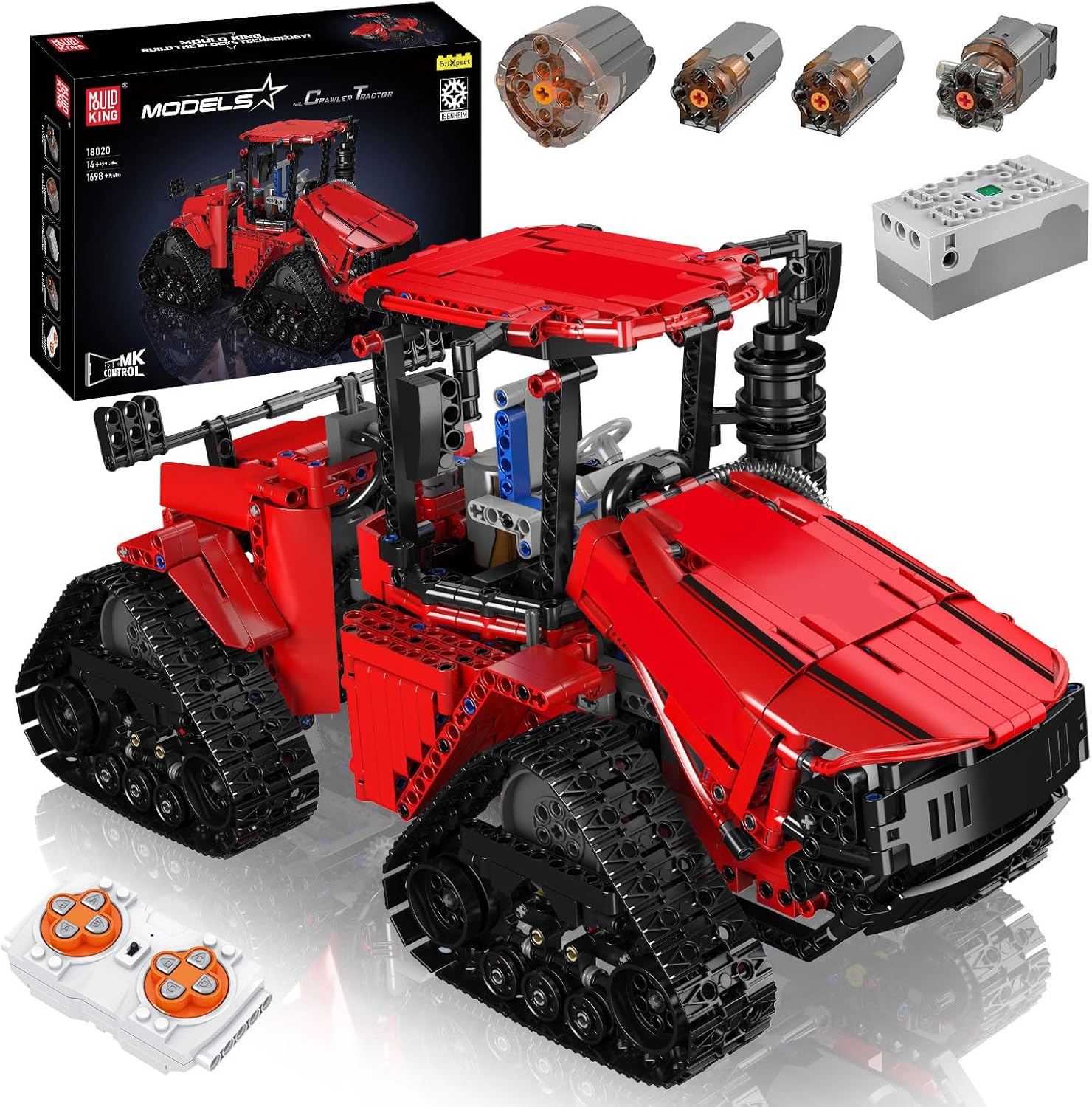 Mould King 18020 RC Pneumatic Tractor Building Set – 1698 Pieces, MOC Tech Edition, NEW In Box